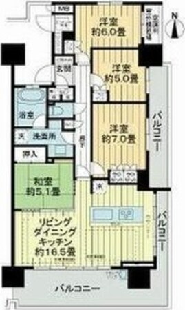 千里丘駅 徒歩15分 9階の物件間取画像